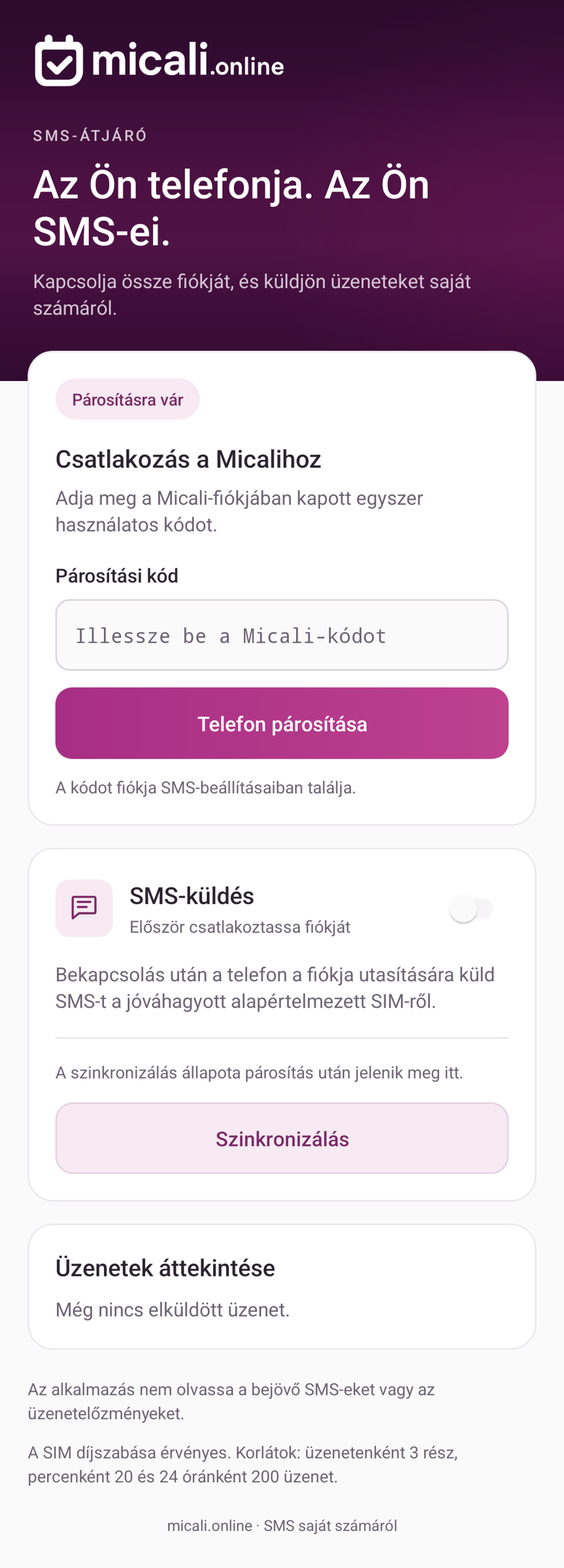 3. Párosítsa a telefont a fiókjával