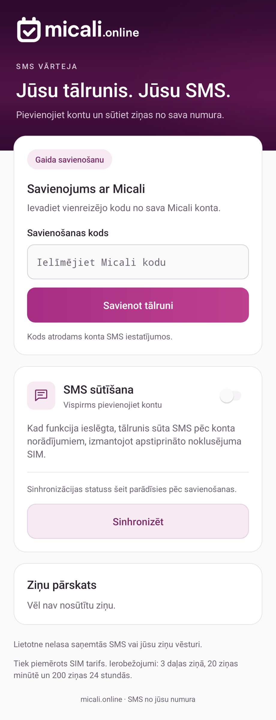 3. Savienojiet tālruni ar savu kontu