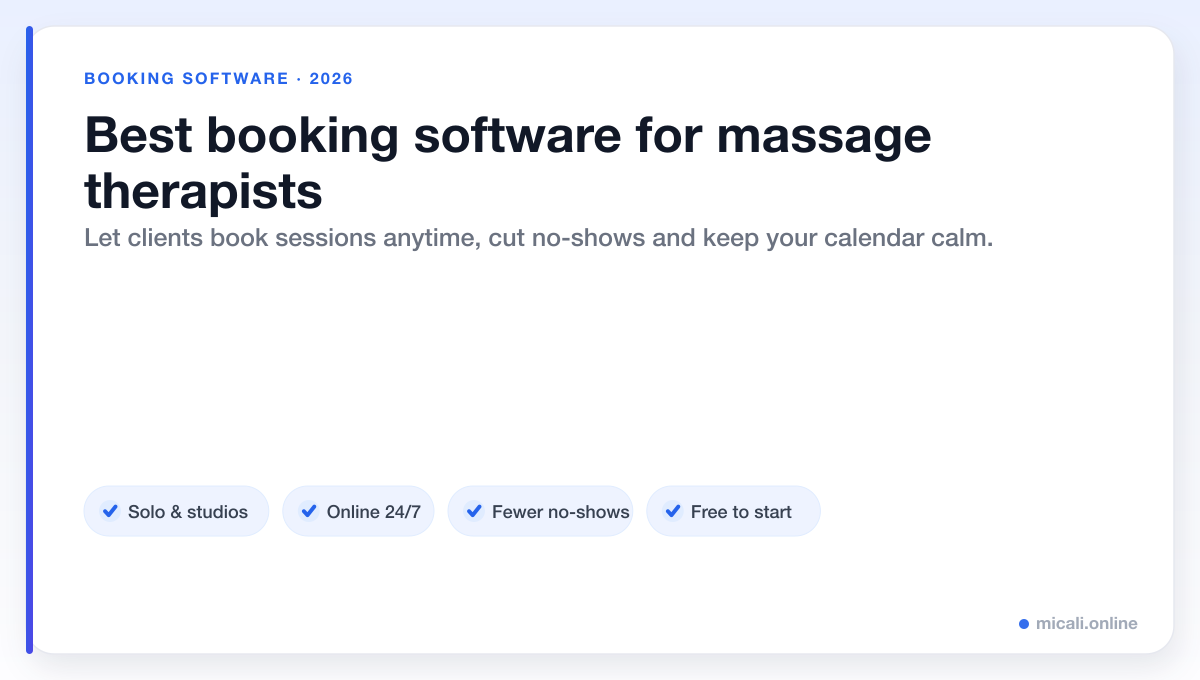 Best Booking Software for Massage Therapists in 2026