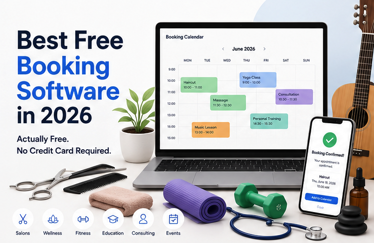 Best Free Booking Software in 2026 (Actually Free, No Credit Card Required)
